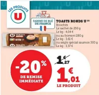 Hyper U U - toasts ronds Offres et Promotions