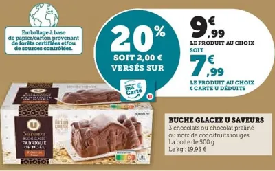 Hyper U U - buche glacee saveurs Offres et Promotions