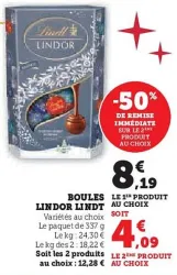 Hyper U Lindt - boules lindor Offres et Promotions