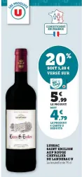 Hyper U U - lussac saint-emilion aop rouge chevalier de laderac Offres et Promotions