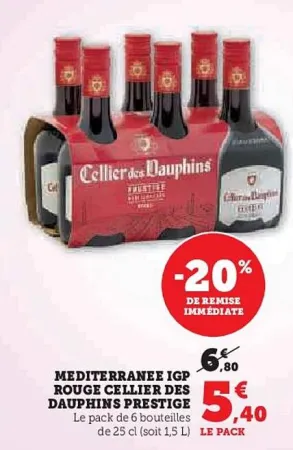 Hyper U Cellier des dauphins - mediterrane igp rouge cellier des Offres et Promotions