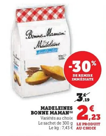 Hyper U Bonne maman - madeleines Offres et Promotions