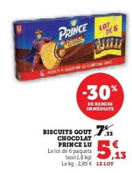 Hyper U U - biscuits gout chocolat prince Offres et Promotions