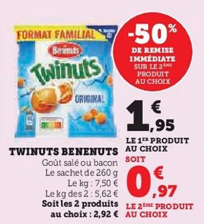 Hyper U Bénénuts - twinuts Offres et Promotions