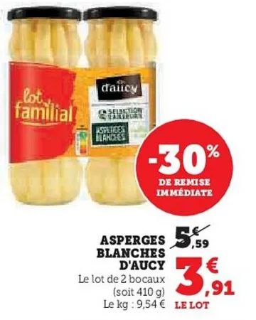 Hyper U D'aucy - asperges blanches Offres et Promotions