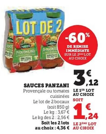 Hyper U Panzani - sauces Offres et Promotions