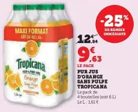 Hyper U Tropicana - pur jus d'orange sans pulpe Offres et Promotions