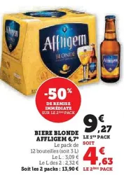 Hyper U Affligem - biere blonde 6,7° Offres et Promotions