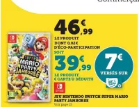 Hyper U Jeu nintendo switch super mario party jamboree Offres et Promotions