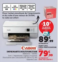 Hyper U CANON Imprimante multifonction Offres et Promotions