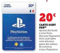 Hyper U SONY Carte psn Offres et Promotions