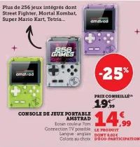 Hyper U Console de jeux portable amstrad Offres et Promotions