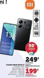 Hyper U REDMI Xiaomi note 13 dont 2€ Offres et Promotions