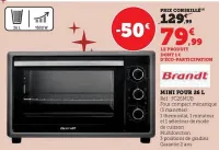 Hyper U BRANDT Mini four 26 L Offres et Promotions