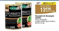 Cora LARZUL Escargots de Bourgogne 230 g Offres et Promotions