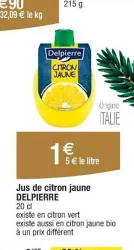 Cora DELPIERRE Jus de citron jaune Offres et Promotions