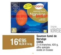 Cora CORA Saumon fumé de Norvège 420 g Offres et Promotions