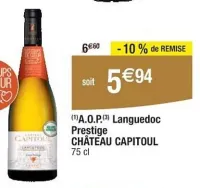 Cora CHÂTEAU CAPITOUL A.O.P Languedoc Prestige Offres et Promotions