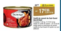 Cora DELPEYRAT Confit de canard du Sud-Ouest 1.35 kg Offres et Promotions