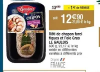 Cora LE GAULOIS Rôti de chapon farci figues et Foie Gras 600 g Offres et Promotions