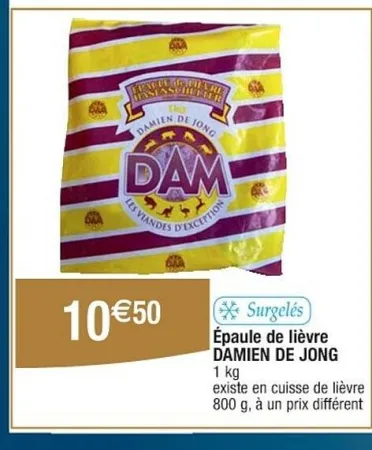 Cora DAMIEN DE JONG Épaule de lièvre 1 kg Offres et Promotions