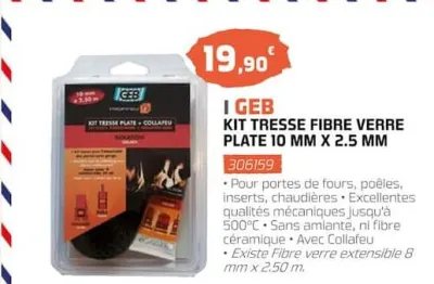 Eureka ma maison KIT TRESSE FIBRE VERRE PLATE 10 MM X 2.5 MM Offres et Promotions