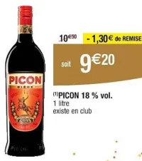 Cora PICON 18% vol. 1 litre Offres et Promotions