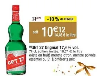 Cora GET 27 Orignial 17,9% vol. 70 cl Offres et Promotions