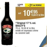 Cora BAILEY'S Original 17% vol. 70 cl Offres et Promotions