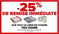 Carrefour SUR TOUT LE LINGE DE CUISINE Offres et Promotions