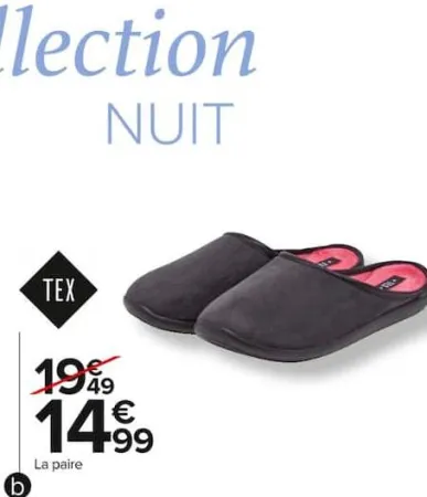 Carrefour Mule à mémoire de forme femme Offres et Promotions