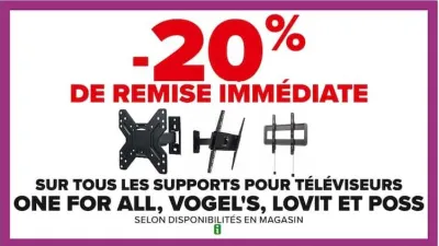 Carrefour SUR TOUS LES SUPPORTS POUR TÉLÉVISEURS Offres et Promotions