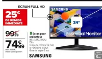 Carrefour Ecran pour ordinateur - 24'' Offres et Promotions