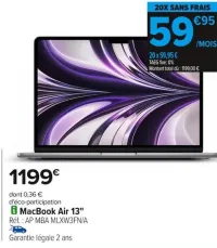 Carrefour MacBook Air 13" Offres et Promotions