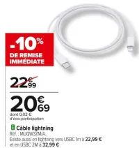 Carrefour Câble lightning Offres et Promotions