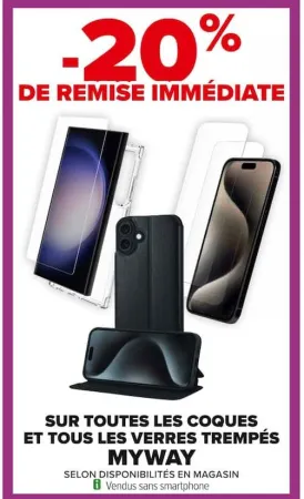 Carrefour SUR TOUTES LES COQUES ET TOUS LES VERRES TREMPÉS Offres et Promotions