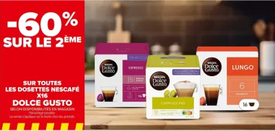 Carrefour SUR TOUTES LES DOSETTES NESCAFÉ X16 Offres et Promotions