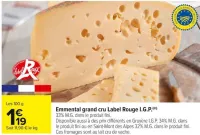 Carrefour Emmental grand cru Label Rouge I.G.P. Offres et Promotions