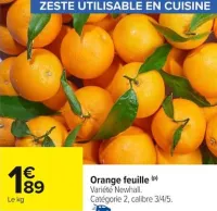 Carrefour Orange feuille Offres et Promotions