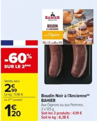 Carrefour Boudin Noir à l'Ancienne Offres et Promotions