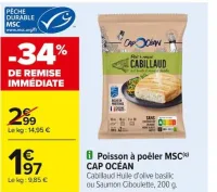 Carrefour Poisson à poêler MSC Offres et Promotions