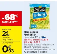 Carrefour Maxi iceberg FLORETTE Offres et Promotions