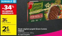 Carrefour Steak végétal surgelé Green Cuisine Offres et Promotions