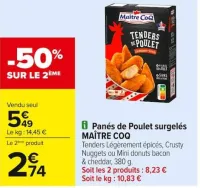 Carrefour Panés de Poulet surgelés Offres et Promotions