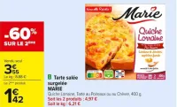 Carrefour Tarte salée surgelée Offres et Promotions