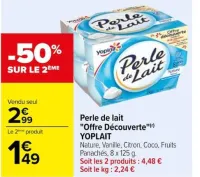 Carrefour Perle de lait "Offre Découverte" Offres et Promotions