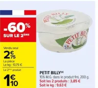 Carrefour PETIT BILLY Offres et Promotions