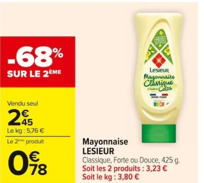 Carrefour Mayonnaise Offres et Promotions