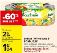 Carrefour Le Maïs "Offre Lot de 3" Offres et Promotions