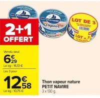 Carrefour Thon vapeur nature Offres et Promotions